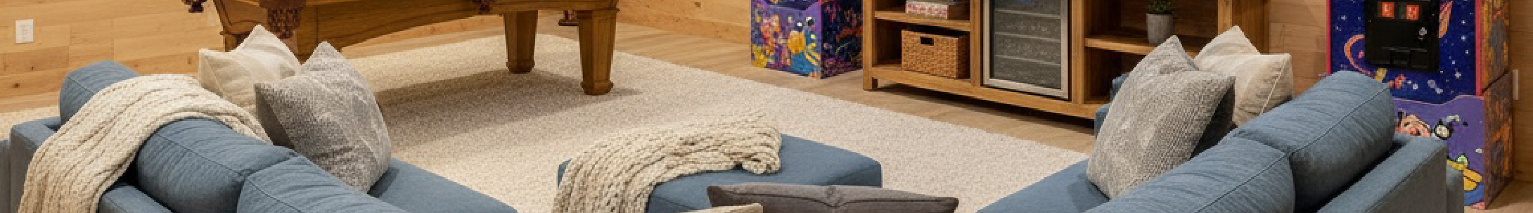 finished basement game room